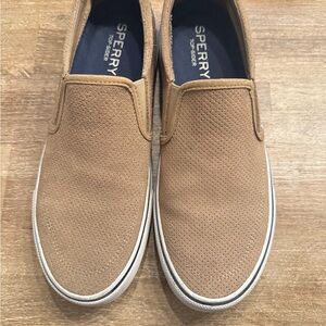 Sperry Men's Brown Perforated Slip-On Loafers